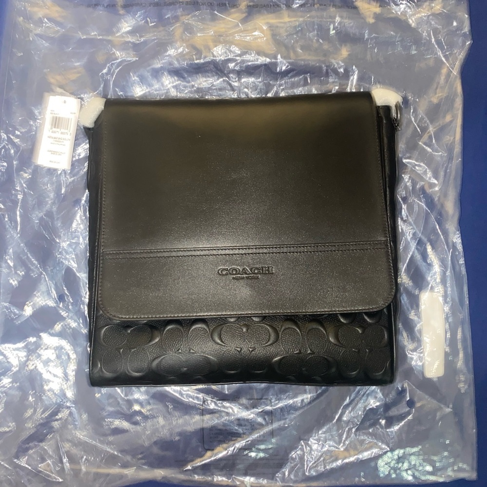 Coach Houston map bag cross body Black